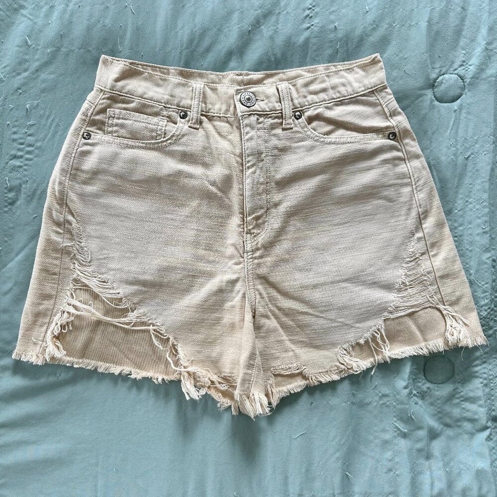 American Eagle Highest Rise Mom Short Khaki Beige